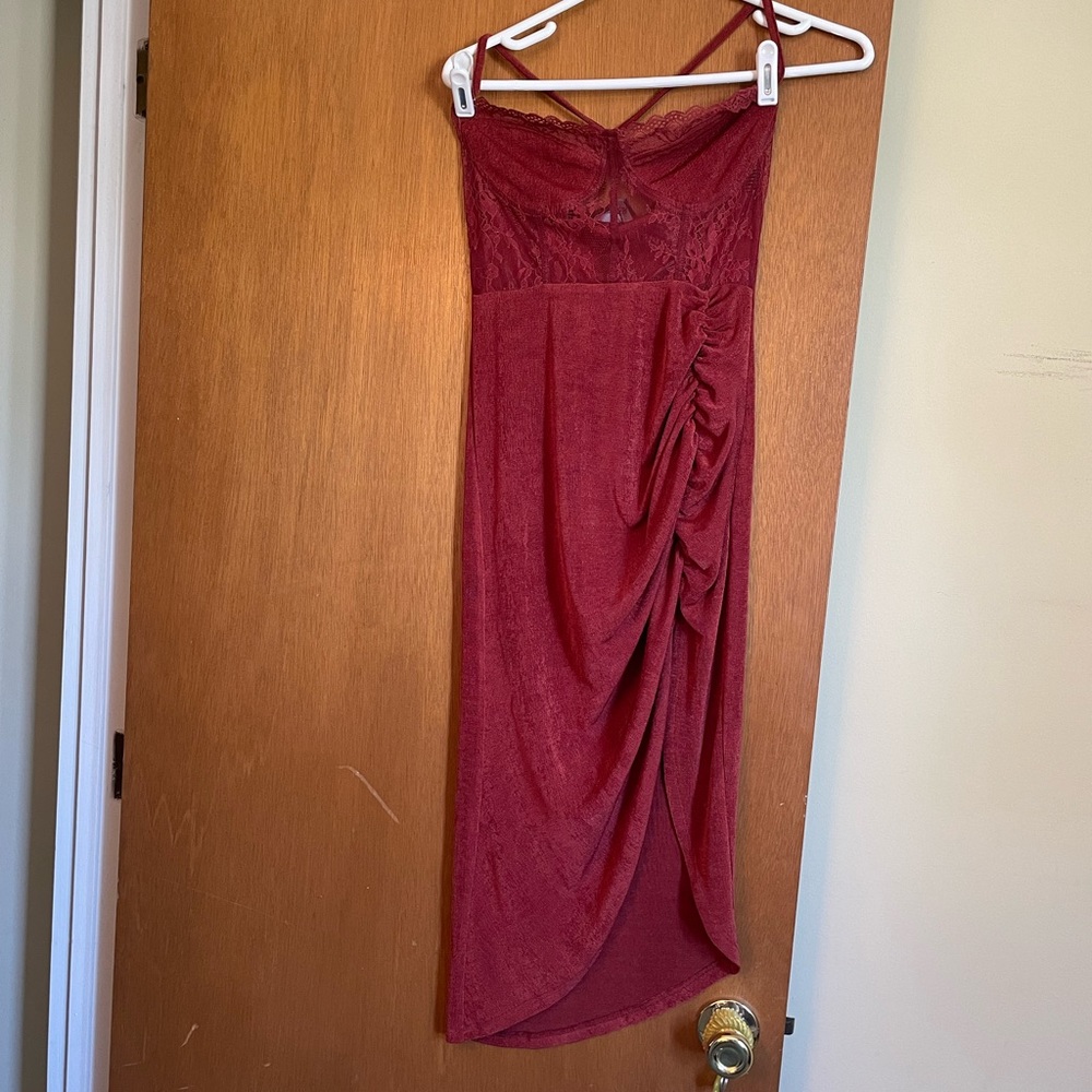 Burgundy Dress Never Worn